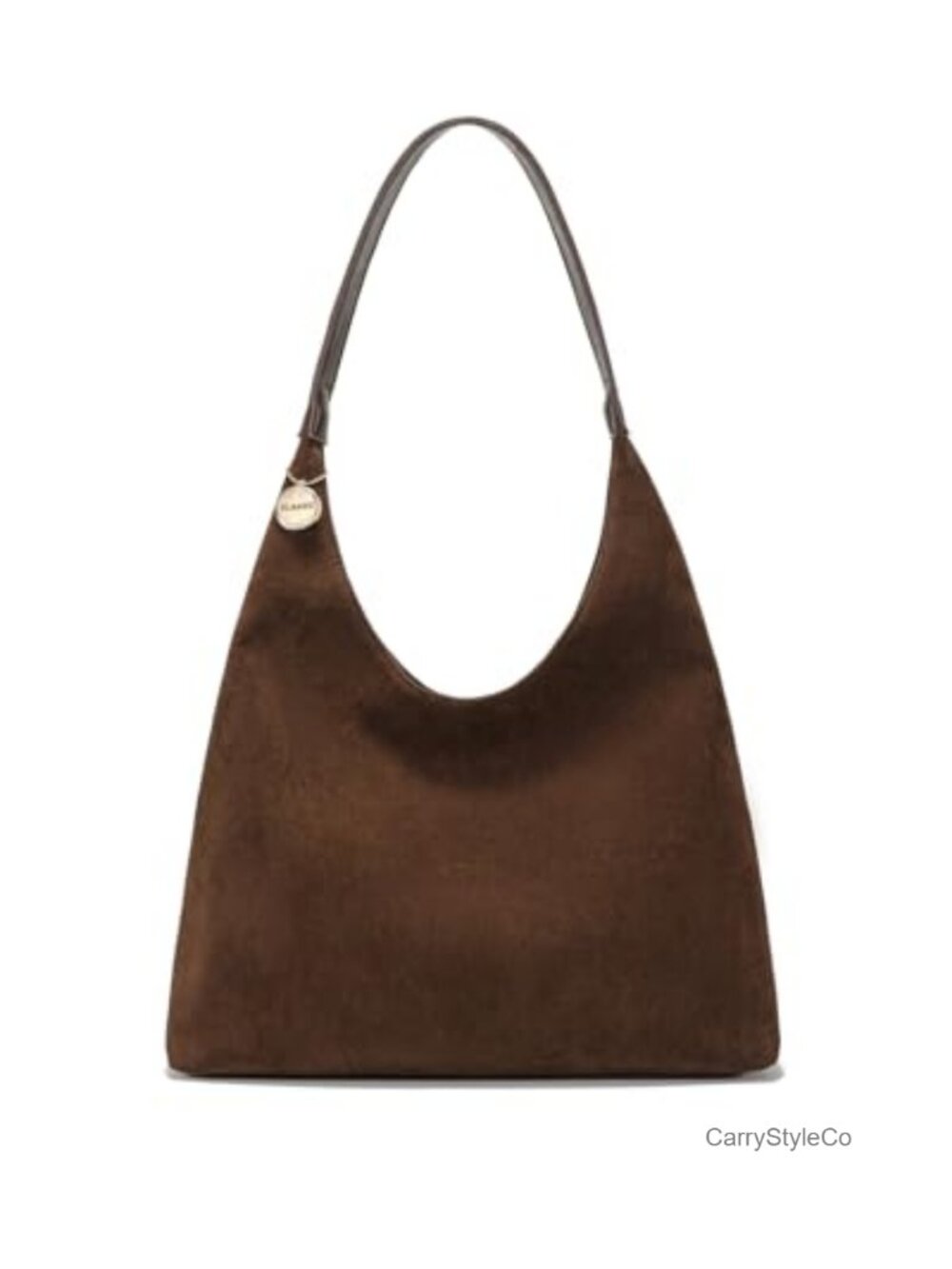 Faux Suede Slouchy Hobo Tote Bag Large Shoulder Purse for Women